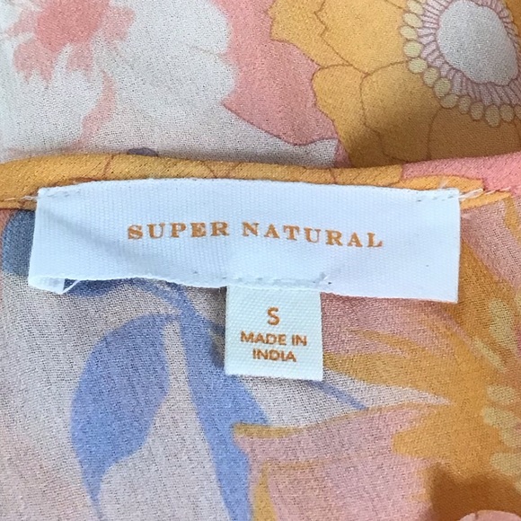 Supernatural Floral Tiered Ruffle Sleeve Chiffon Sundress NEW - Picture 7 of 8